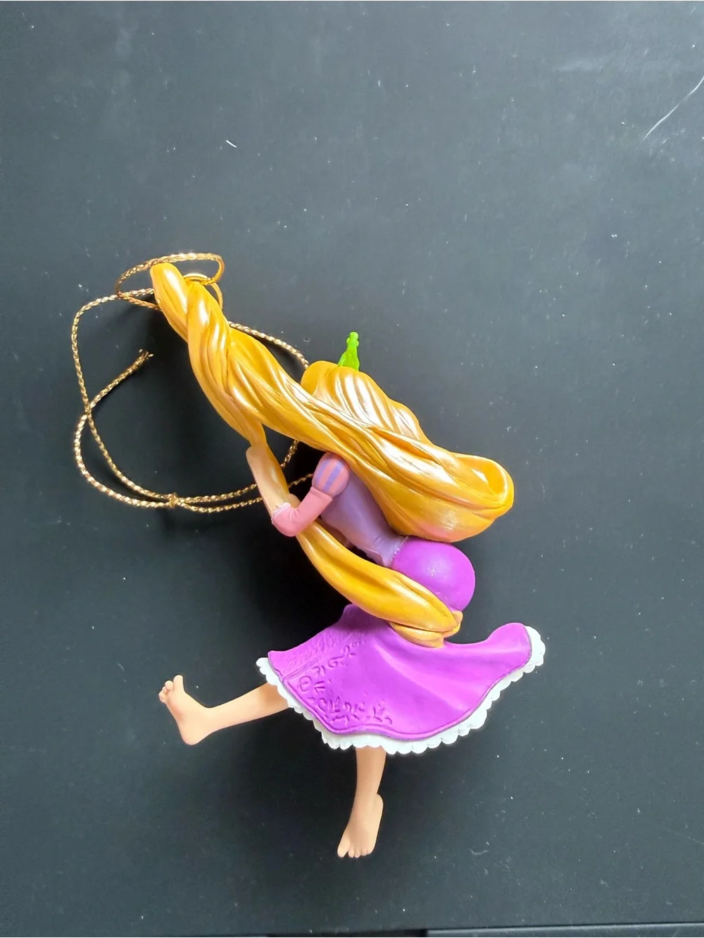 Hallmark Rapunzel Hanging Doll Ornament in Purple and Gold 2010